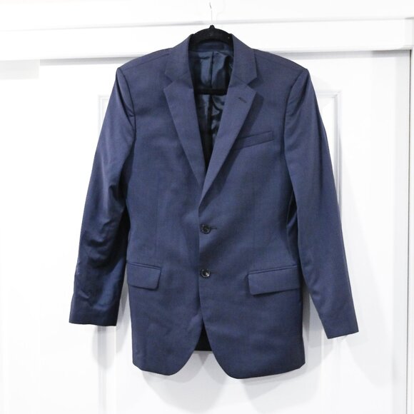 Reiss Mens Size 38 MURRELL 100% Wool Blue Navy Blazer - Picture 1 of 10